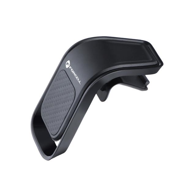 Uchwyt na telefon do samochodu uniwersalny Forcell F-Grip Carbon B060 do kratki czarny