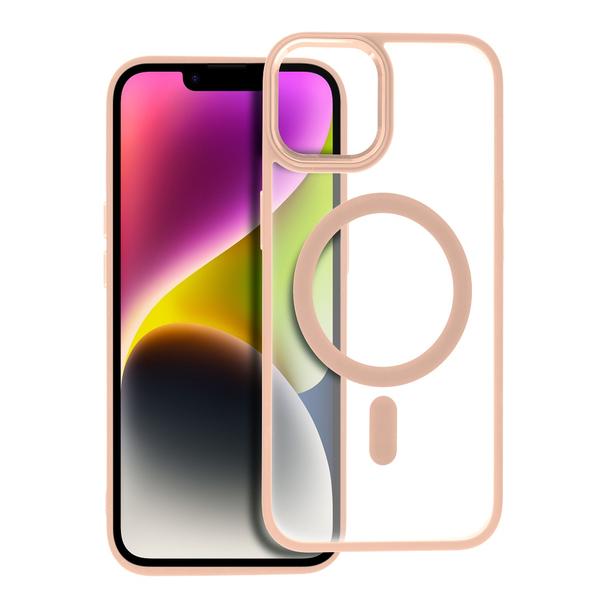 Futerał do iPhone 14 Matte Mag Cover zgodny z MagSafe różowy