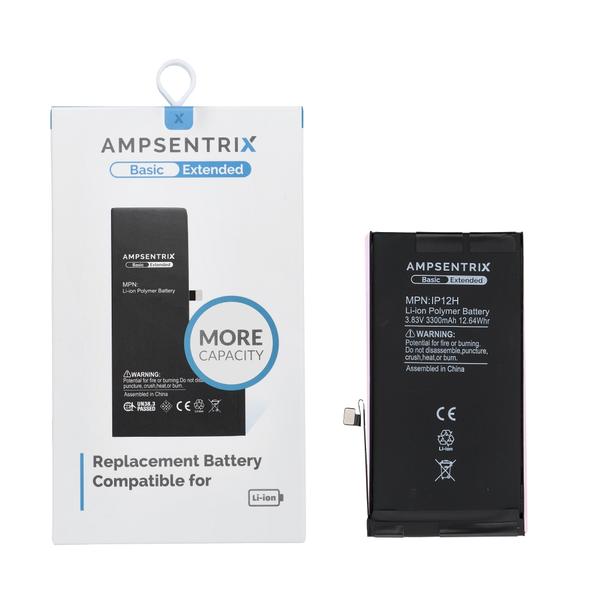 AmpSentrix Basic bateria do iPhone 12 / 12 Pro (zwiększona pojemność 3300 mAh)