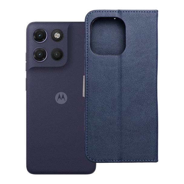 Etui z klapką na Motorola G17 POWER Split Book granatowo-kremowe
