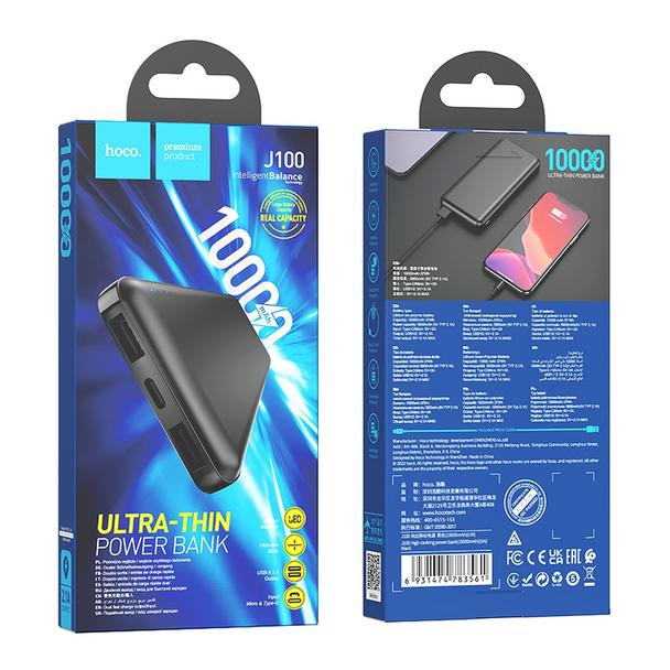 Powerbank Hoco 10000 mAh 2,1A J100 czarny