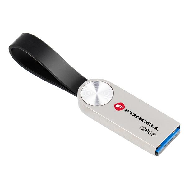 Pendrive 128GB USB 3.2 Gen 1 (USB A) Forcell F-Data Metal srebrny