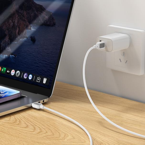 Kabel USB C do USB C Hoco 3A 60W 1 m X108 biały