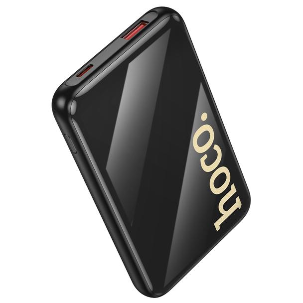 Powerbank Hoco 10000 mAh QC PD 22,5W z wbudowanymi kablami USB C + Lightning Q37 czarny