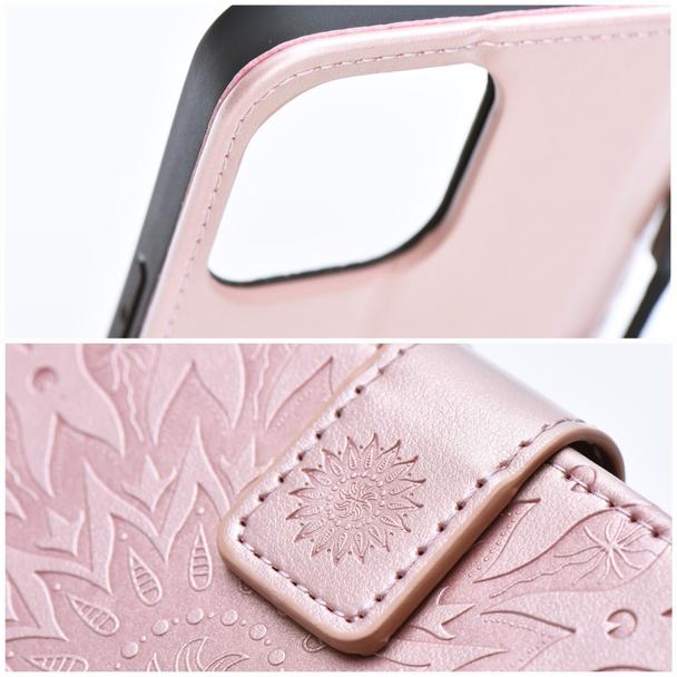 Etui z klapką na Samsung S26 FE Mezzo Book mandala złoto-różowe