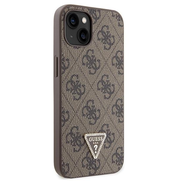 GUESS futerał do IPHONE 13 / 14 / 15 GUHCP14SP4TDSCPW (Crossbody 4G Metal Logo) brązowy