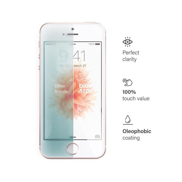 Szkło hartowane do iPhone 5SE Blue Star