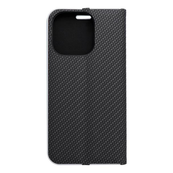 Etui z klapką na iPhone 16 PRO Luna Book Carbon czarne
