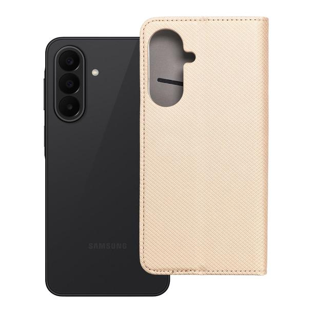Etui z klapką na Samsung A27 Smart Case Book złote