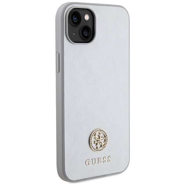 GUESS futerał do IPHONE 13 / 14 / 15 GUHCP15SPS4DGPS (Strass Metal Logo) srebrny