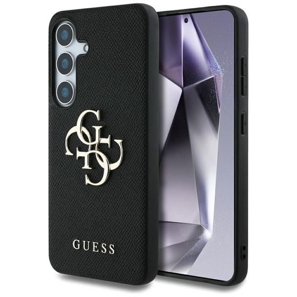 GUESS futerał do SAMSUNG S25 GUHCS25SPGT4MBK (PU Grained Big 4G and Classic Logo) czarny