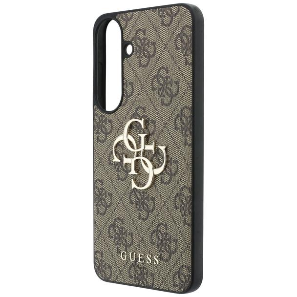 GUESS futerał do SAMSUNG S26 FE (Leather 4G Metal Logo) brązowy