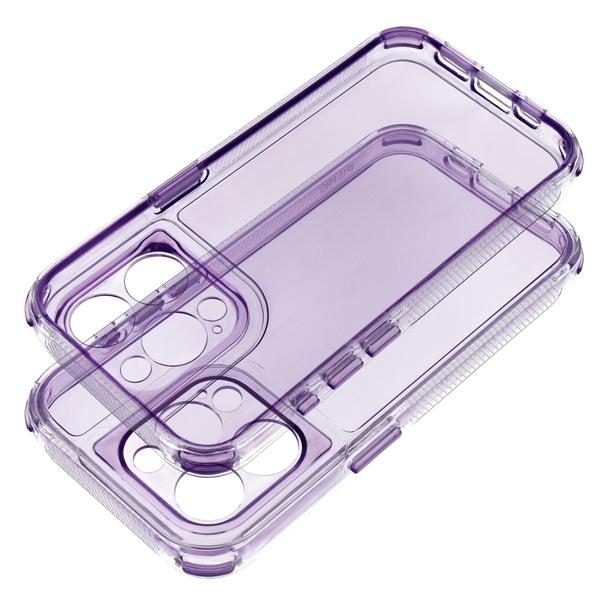 Futerał do iPhone 15 Matrix Clear jasnofioletowy