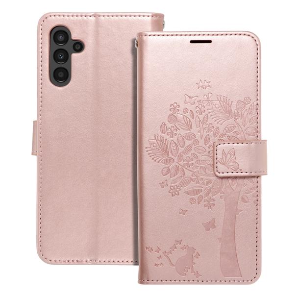 Etui z klapką na Samsung A13 5G / A04S Mezzo Book drzewo złoto-różowe