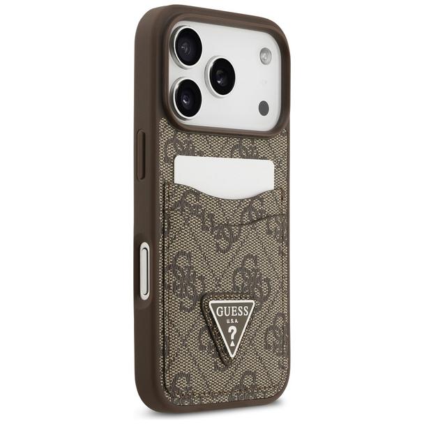 GUESS futerał do IPHONE 17 Pro GUHCP17LP4TPW (4G Double Card Triangle) złoty