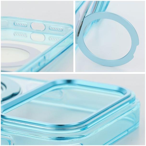 Etui na iPhone 18 Pro / 17 Pro Frame Circle Stand zgodne z MagSafe jasnoniebieskie