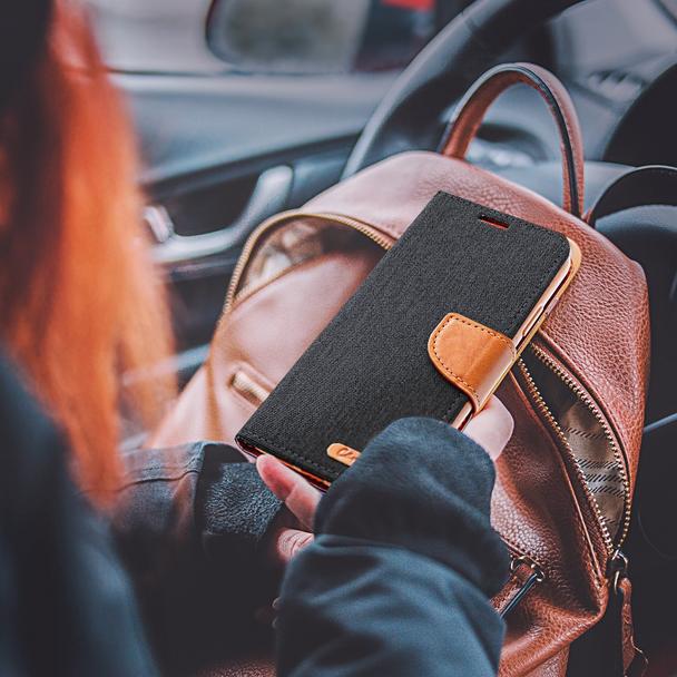 Etui z klapką na Samsung A35 5G Canvas Book czarne