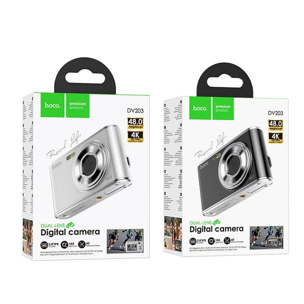 Aparat cyfrowy Hoco 13MP 2,8" 4K DV203 czarny