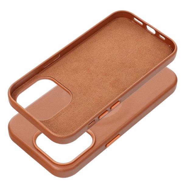 ROAR futerał LEATHER MAG kompatybilny z MagSafe do IPHONE 14 Pro Brązowy