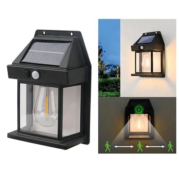 Lampa solarna LED do ogrodu elewacyjna RC-K-1536 czarna
