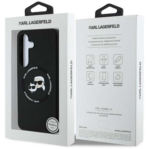 KARL LAGERFELD futerał do SAMSUNG S25 Plus KLHMS25MSKCHTCK (Magnetic Silicone Double Heads) czarny