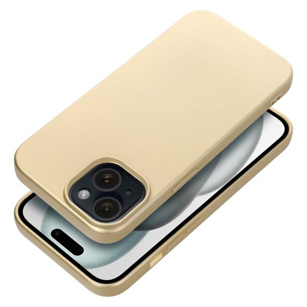 Futerał do iPhone 15 Metallic złoty