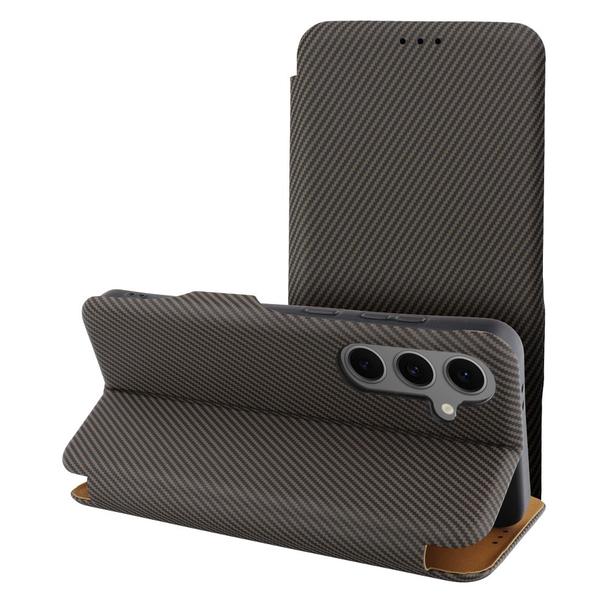Etui z klapką na Samsung S25 PLUS Folio Side Magnet brązowe