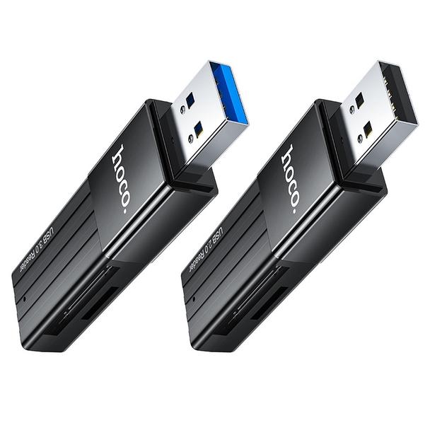 Czytnik kart SD / TF Hoco USB A 3.0 HB20 czarny