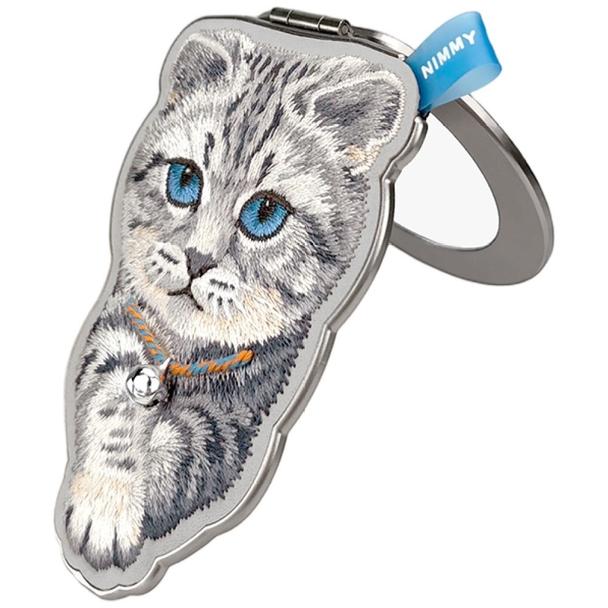 NIMMY zawieszka magnetyczna DENIM FASHION BRITISH SHORTHAIR CAT szara