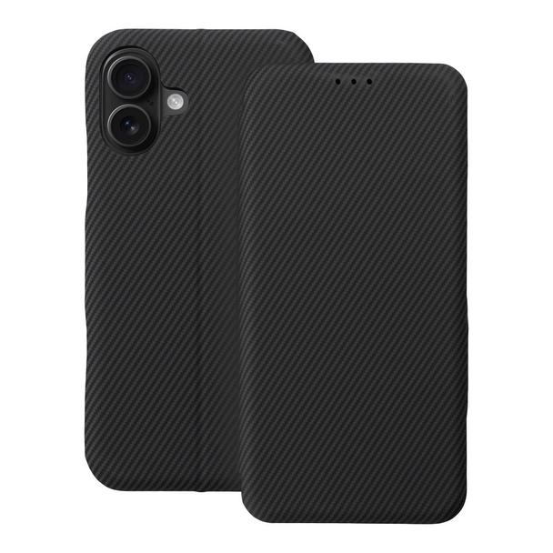 Etui z klapką na iPhone 16 PLUS Folio Side Magnet czarne