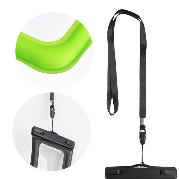 Etui na telefon uniwersalne wodoodporne z plastikowym zamknięciem AIRBAG zielone