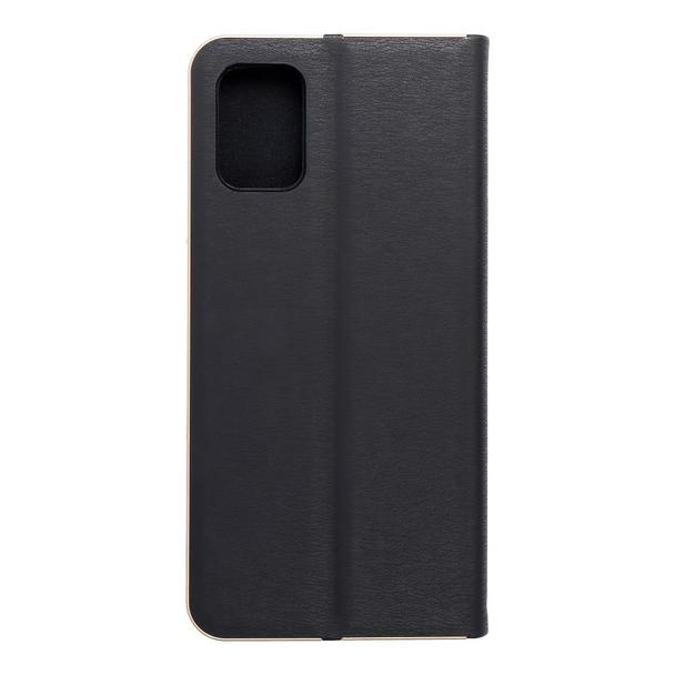 Etui z klapką na Samsung A71 Luna Book Gold czarne
