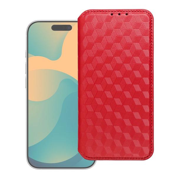 Etui z klapką na Samsung S26 PLUS Cubic Book czerwone