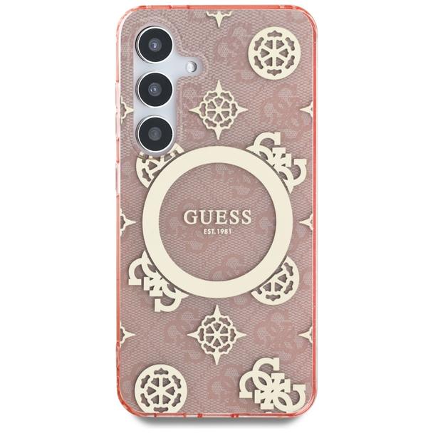 GUESS futerał do SAMSUNG S25 GUHMS25SH4PYEEP (Magnetic IML Peony on 4G Background) różowy
