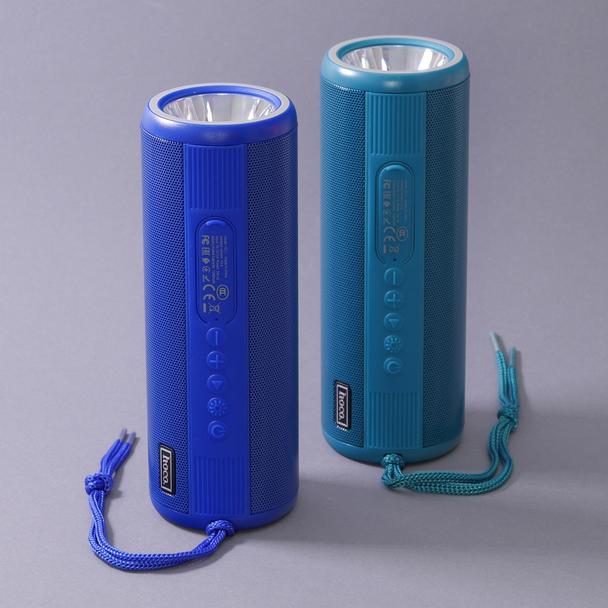 Głośnik bluetooth z latarką 2 x 15W 2h Hoco HC11 peacock niebieski
