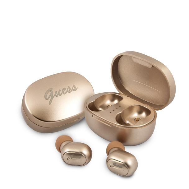 GUESS słuchawki bezprzewodowe bluetooth TWS + stacja dokująca GUTWST30GO złote