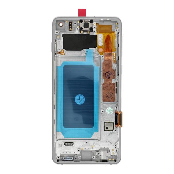 FixCell wyświetlacz LCD do SAMSUNG S10 G973 z ramką biały (odnowiony)