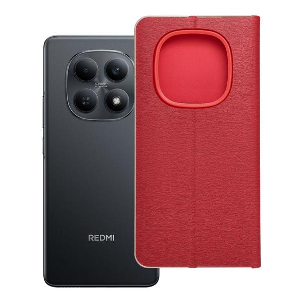 Etui z klapką na Xiaomi Redmi NOTE 15 5G Luna Book Gold czerwone
