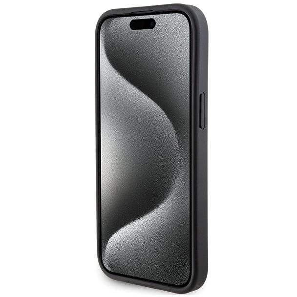 GUESS futerał do IPHONE 13 / 14 / 15 GUHCP15SPGS4TDK (Grip Stand 4G Triangle Strass) czarny