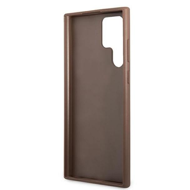 GUESS futerał do SAMSUNG S22 Ultra GUHCS22LG4GFBR (4G Metal Gold Logo) brązowy