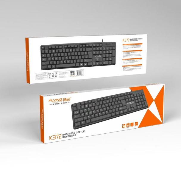 Klawiatura przewodowa USB A QWERTY K372 czarna