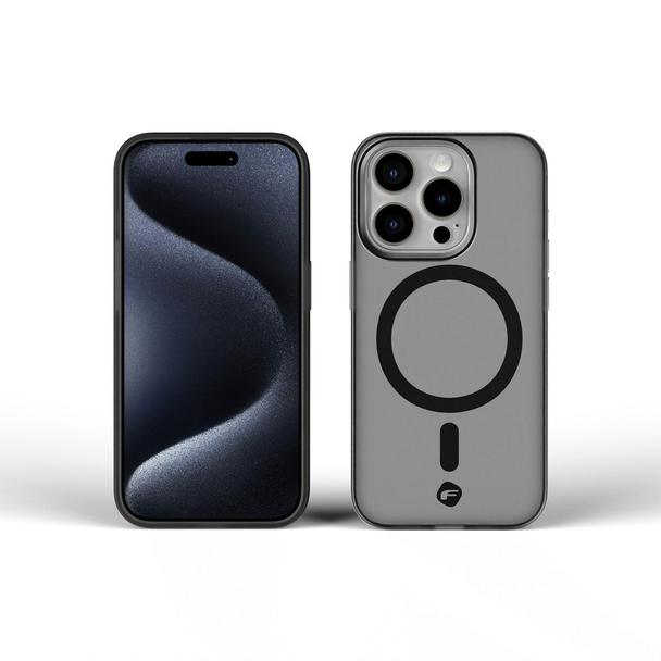 Etui na iPhone 16 PLUS Forcell F-Protect Levels Dual Layer 4D technology zgodne z MagSafe Military Drop-Test smoky black