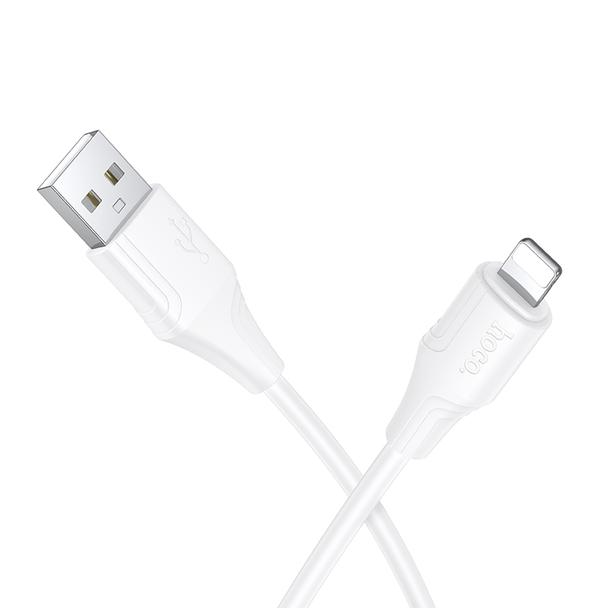 Kabel USB A do Lightning Hoco 2,4A silikonowy 1 m X124 biały