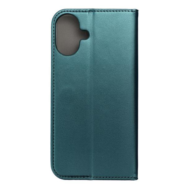 Etui z klapką na iPhone 16 PLUS Smart Magneto ciemnozielone
