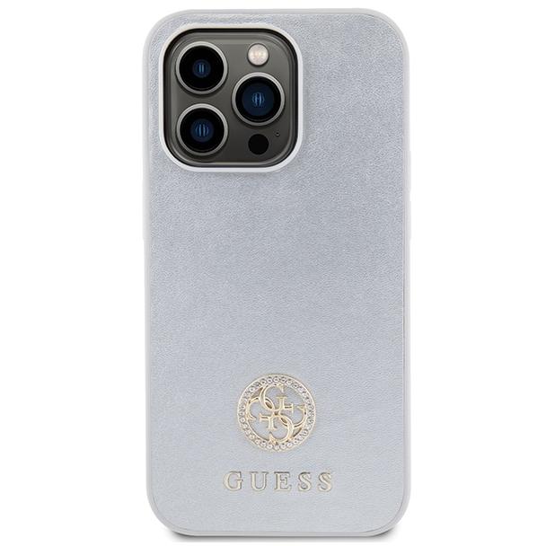 GUESS futerał do IPHONE 15 Pro GUHCP15LPS4DGPS (Strass Metal Logo) srebrny