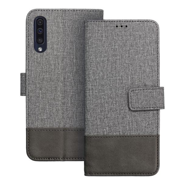 Etui z klapką na Samsung A50 Gomma Book szare