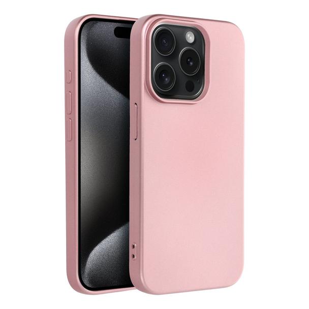 Futerał do iPhone 15 PRO Metallic różowy