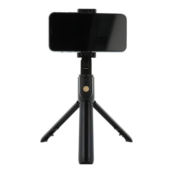Uchwyt selfie z pilotem bezprzewodowym tripod K07 czarny