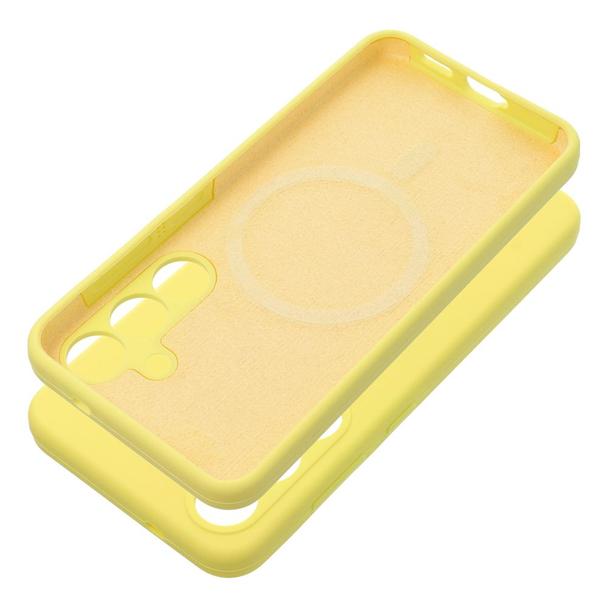 Futerał do Samsung S25 Silicone 2mm zgodny z MagSafe żółty