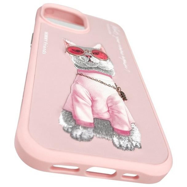 NIMMY futerał GLASSES COOL CAT do IPHONE 15 różowy
